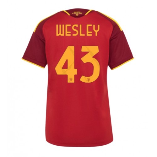 Dámy Fotbalový dres AS Roma Wesley Franca #43 2026-27 Domácí Krátký Rukáv